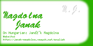 magdolna janak business card